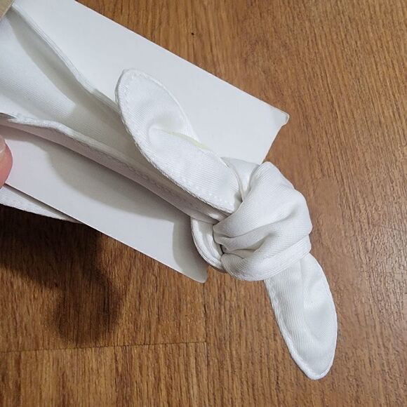 Nike Dri-Fit Technology Head Tie Unisex Headband White Red Just Do It One size - Picture 5 of 6